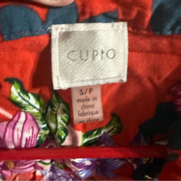 Cupio Red and Purple Maxi Sundress with Asymmetrical Hem and V-neck - Picture 4 of 4